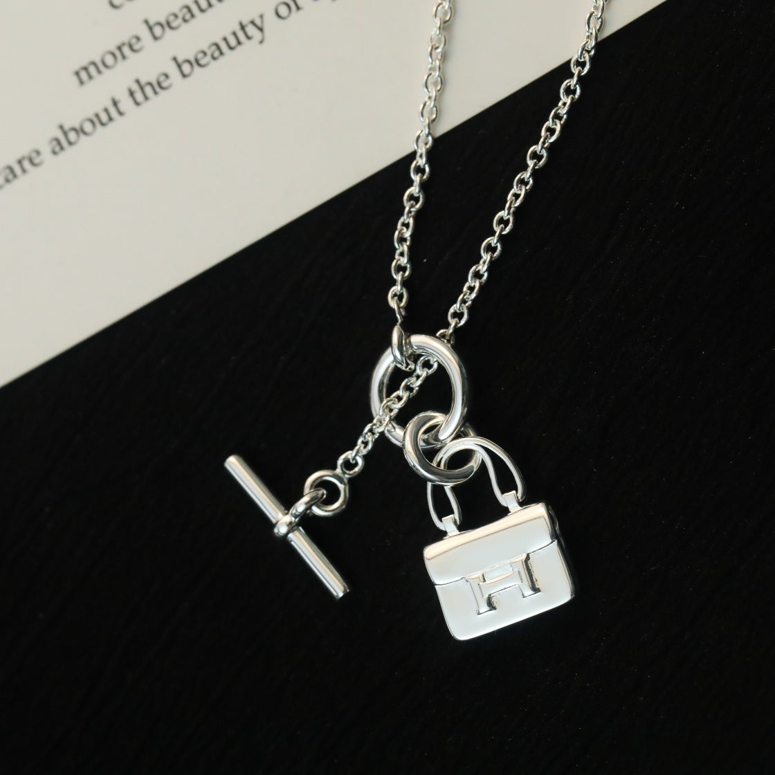 [Marins]POP H PEDANT SILVER NECKLACE