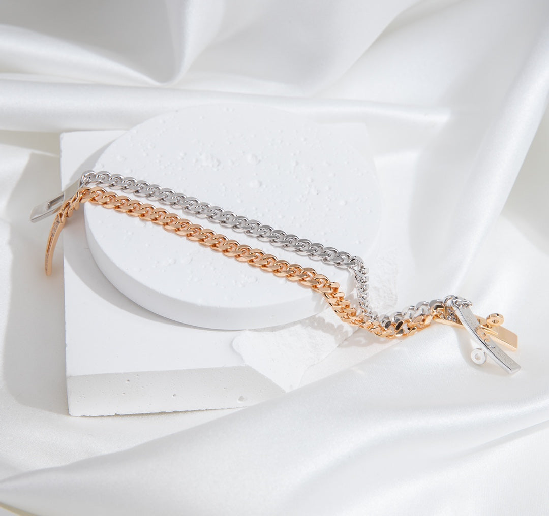 [Marins]KELLY CHAIN SILVER DIAMOND BRACELET