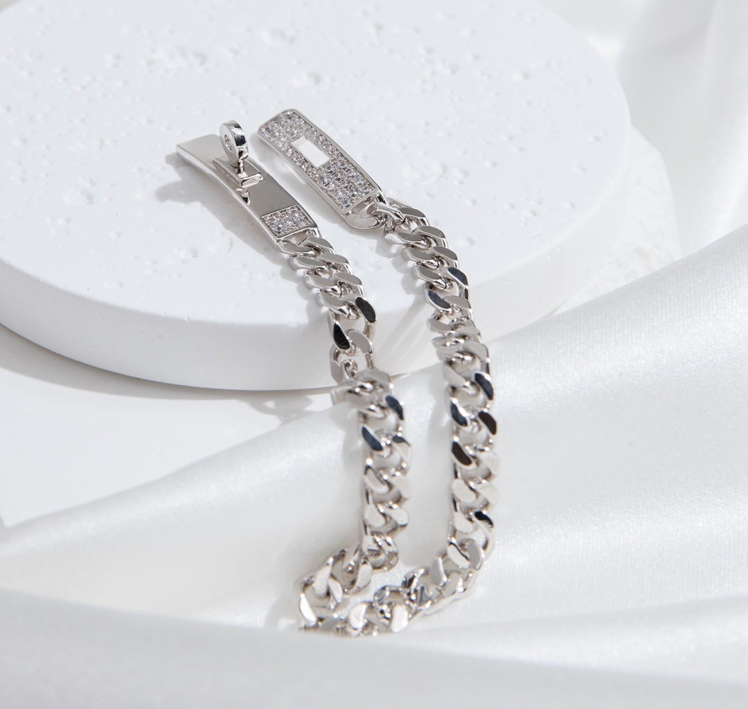 [Marins]KELLY CHAIN SILVER DIAMOND BRACELET
