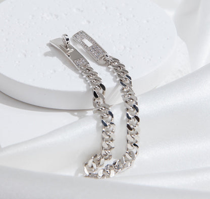 [Marins]KELLY CHAIN SILVER DIAMOND BRACELET