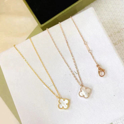 [Marins]CLOVER MINI 9.5MM WHITE MOTHER-OF-PEARL NECKLACE
