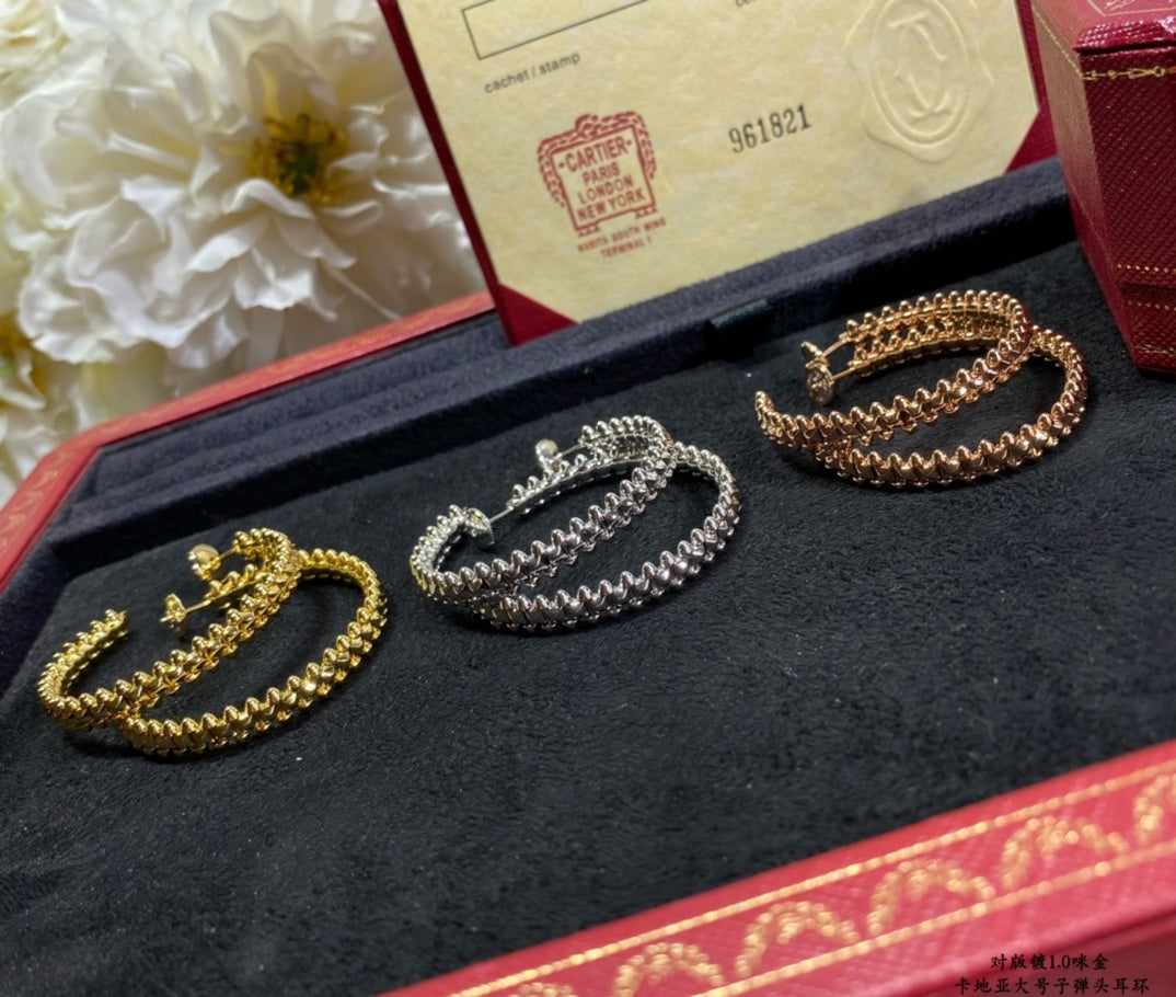 [Marins]CLASH LARGE HOOP EARRINGS