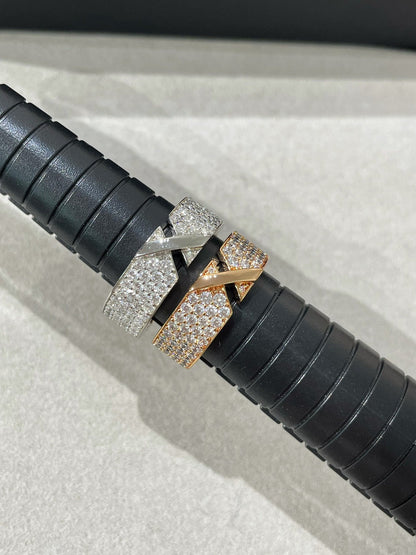 [Marins]LIENS EVIDENCE  DIAMOND PAVED RING