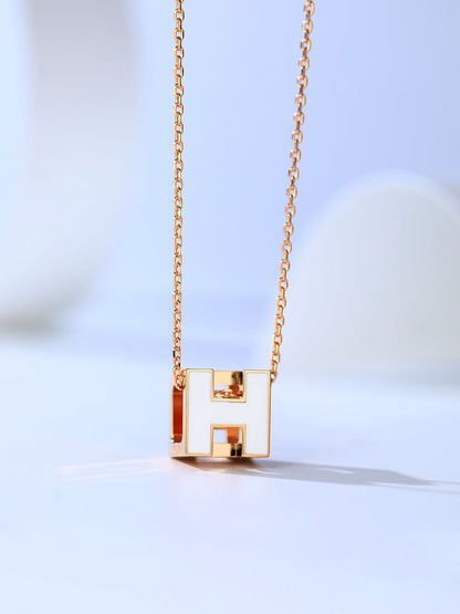[Marins]H CAGE PINK GOLD NECKLACE
