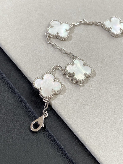 [Marins]CLOVER WHITE PEARL MOP 5 MOTIF BRACELET COLLECTION