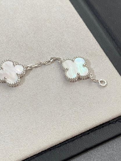 [Marins]CLOVER WHITE PEARL MOP 5 MOTIF BRACELET COLLECTION