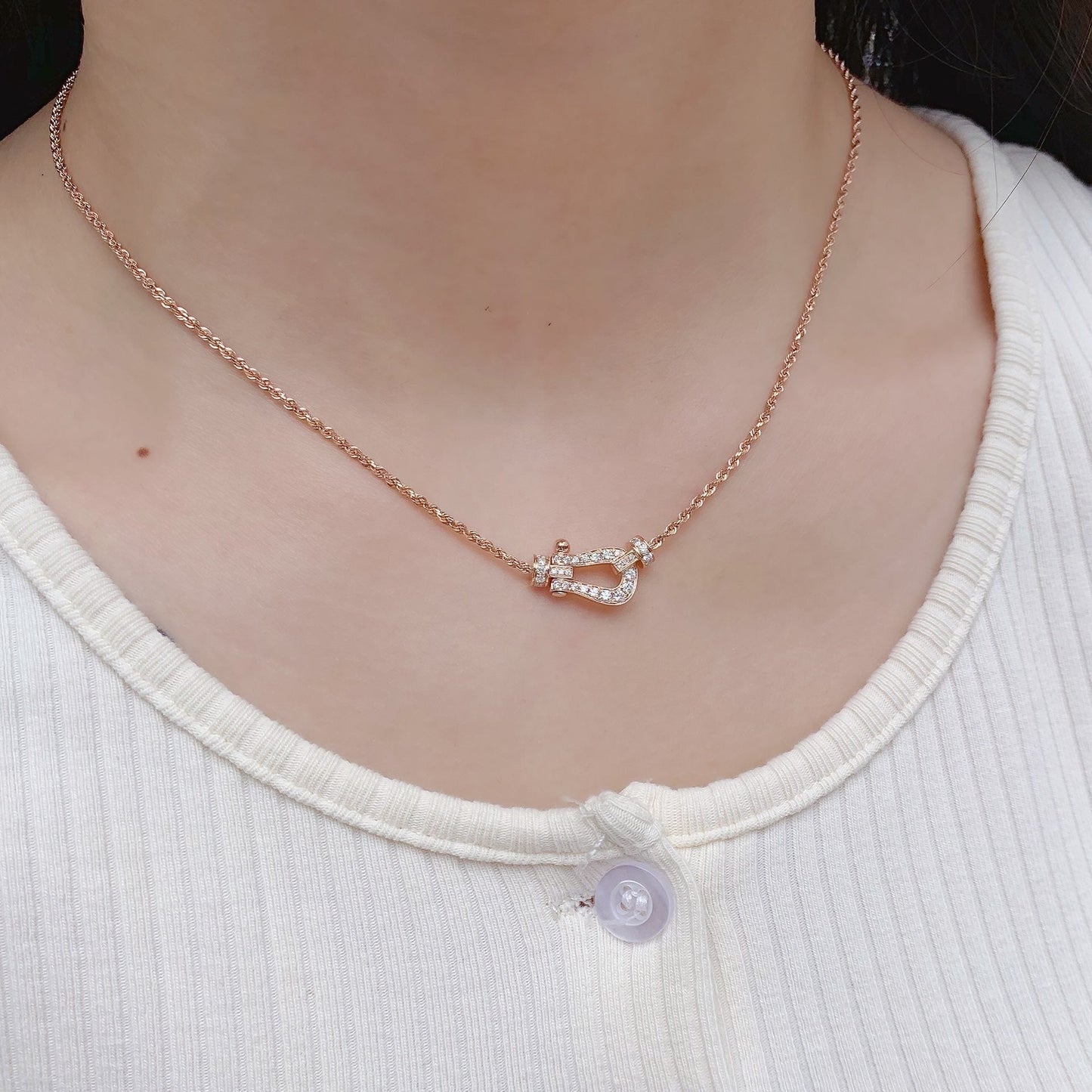 [Marins]FORCE 10 PINK GOLD DIAMOND NECKLACE