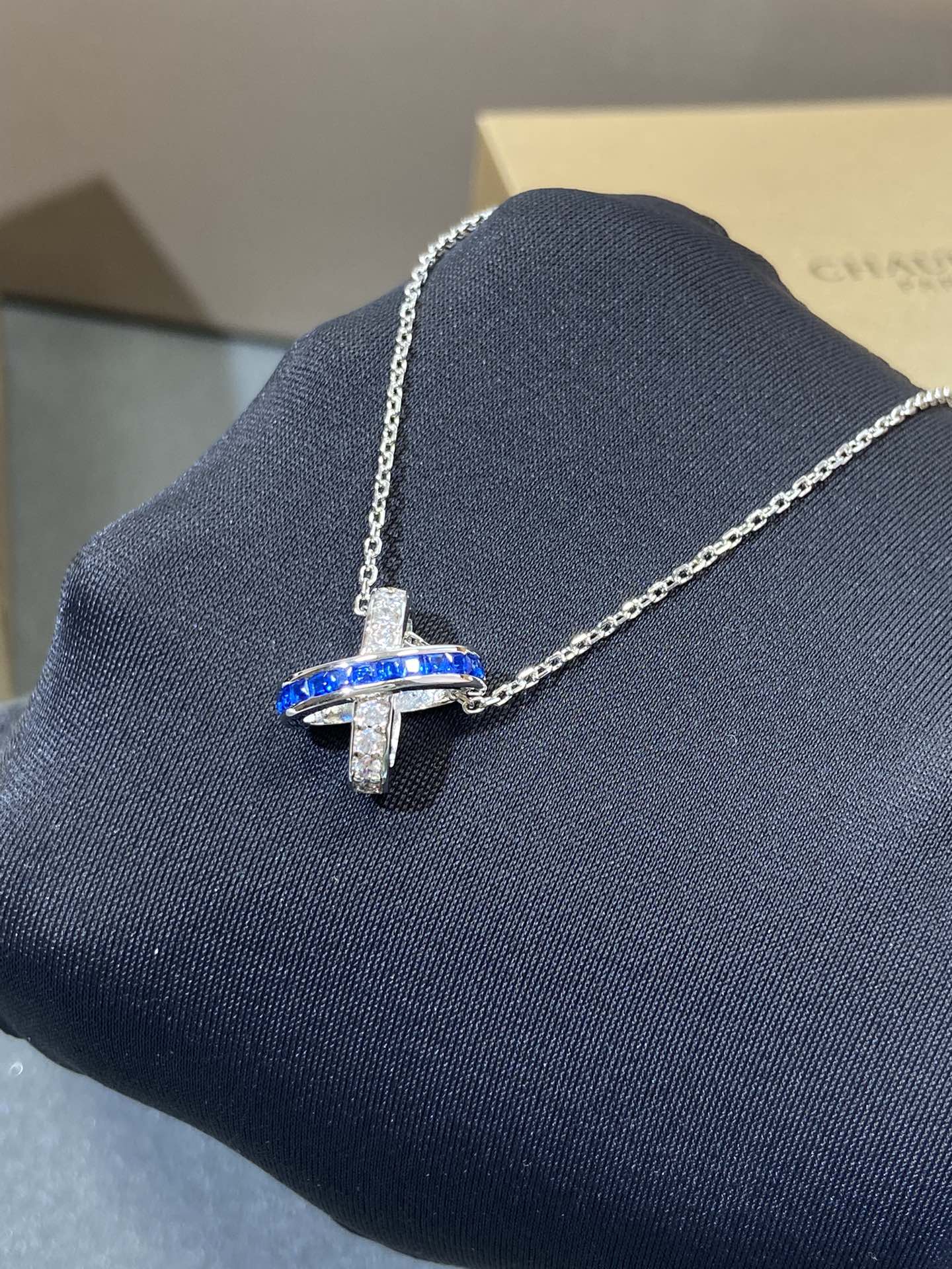 [Marins]LIENS DIAMOND SILVER NECKLACE
