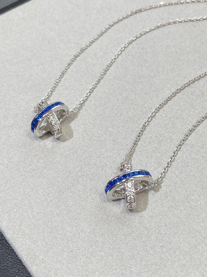 [Marins]LIENS DIAMOND SILVER NECKLACE
