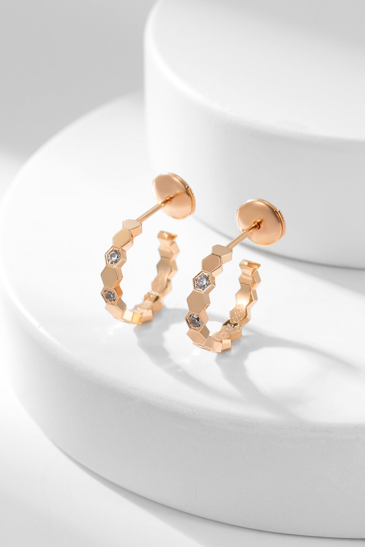 [Marins]BEE LOVE DIAMOND HOOP EARRINGS