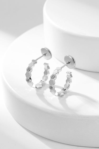 [Marins]BEE LOVE DIAMOND HOOP EARRINGS