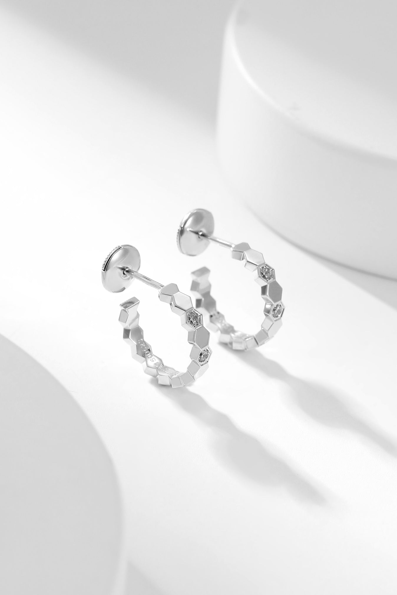 [Marins]BEE LOVE DIAMOND HOOP EARRINGS