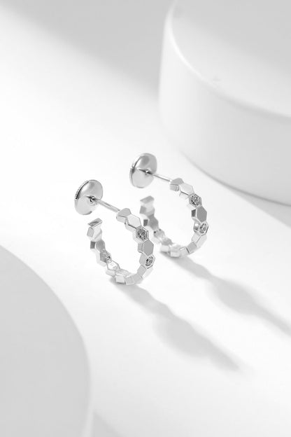 [Marins]BEE LOVE DIAMOND HOOP EARRINGS