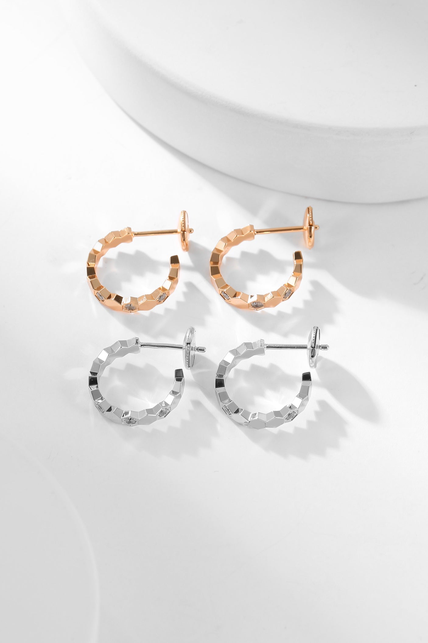 [Marins]BEE LOVE DIAMOND HOOP EARRINGS