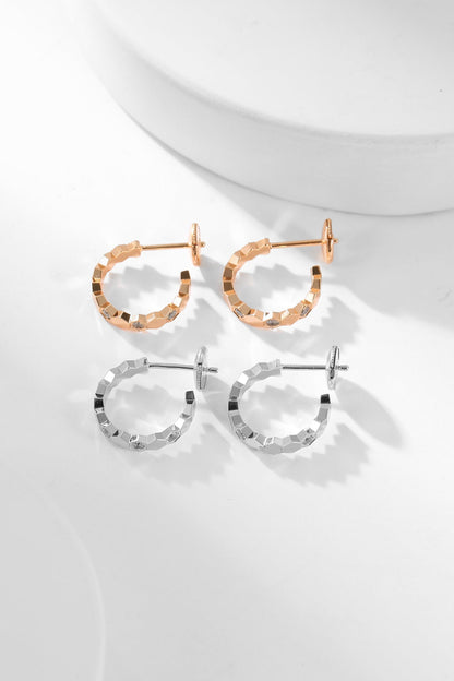 [Marins]BEE LOVE DIAMOND HOOP EARRINGS