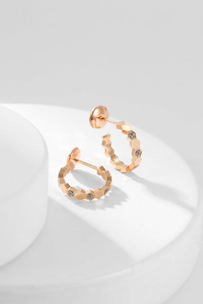 [Marins]BEE LOVE DIAMOND HOOP EARRINGS