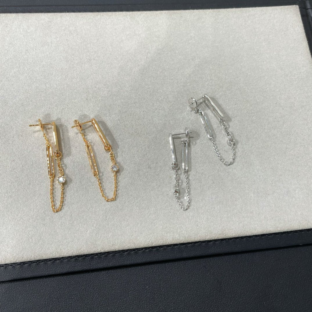 [Marins]CHAINE CHAOS DIAMOND DROP EARRINGS