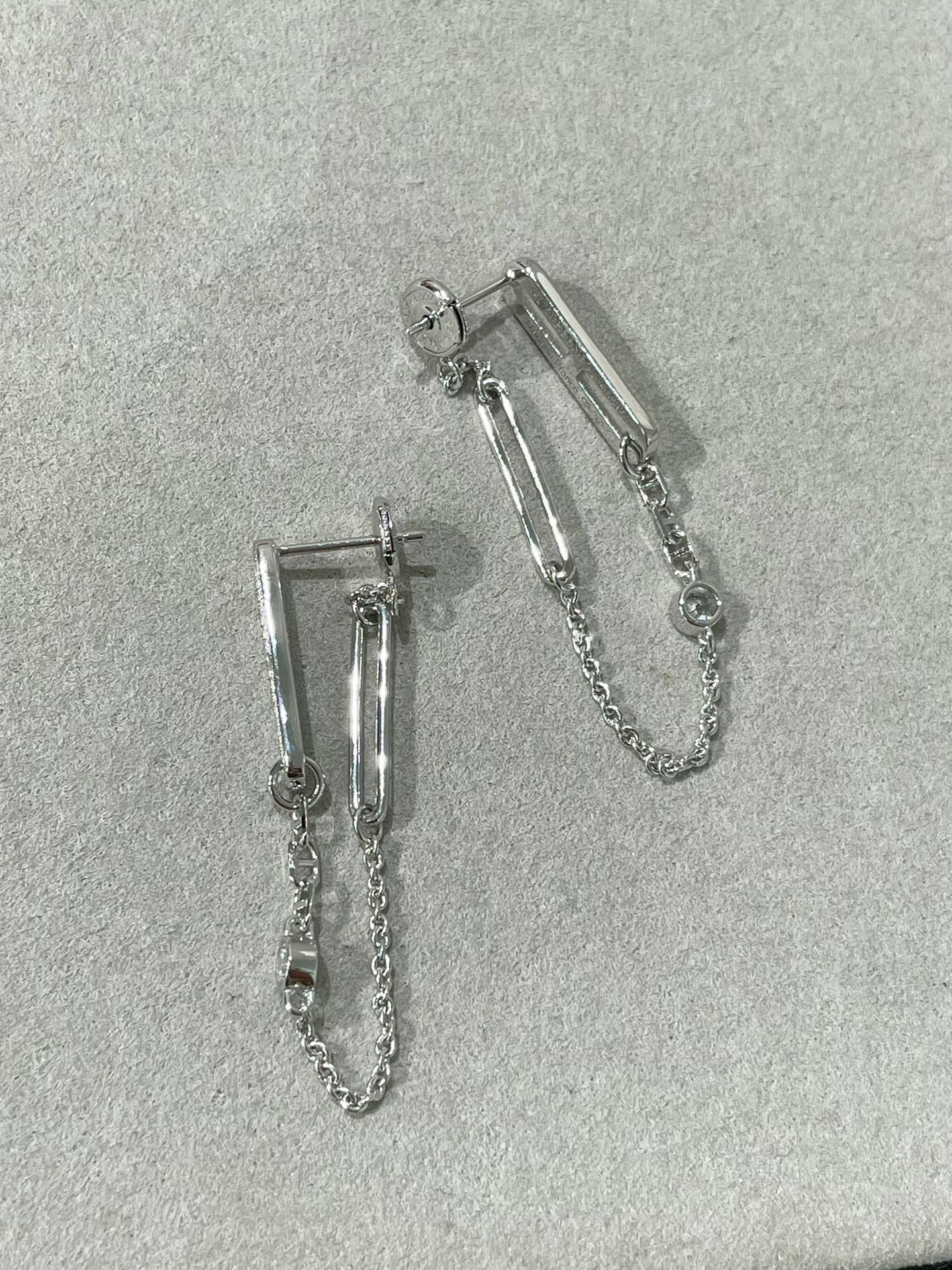 [Marins]CHAINE CHAOS DIAMOND DROP EARRINGS