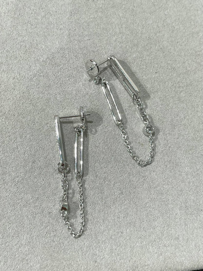 [Marins]CHAINE CHAOS DIAMOND DROP EARRINGS