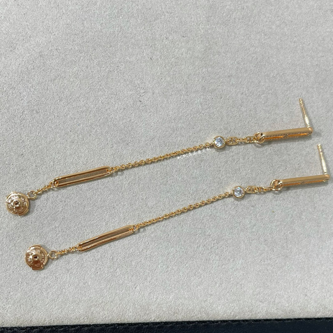 [Marins]CHAINE CHAOS DIAMOND DROP EARRINGS