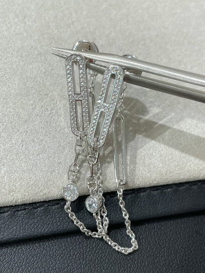 [Marins]CHAINE CHAOS DIAMOND DROP EARRINGS