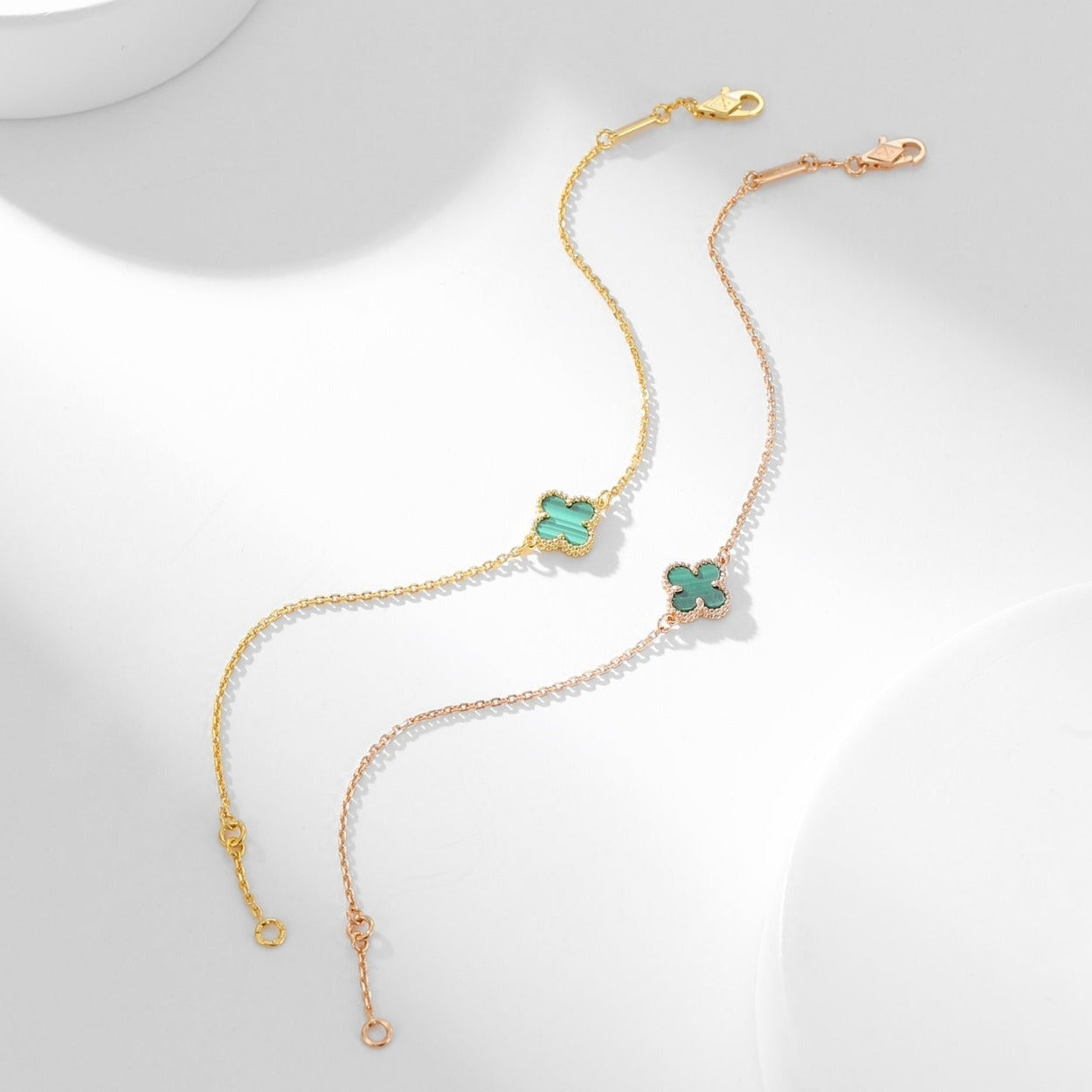 [Marins]CLOVER BRACELET MALACHITE 1 MOTIF