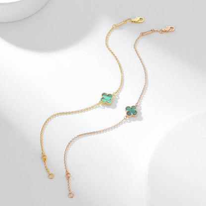 [Marins]CLOVER BRACELET MALACHITE 1 MOTIF