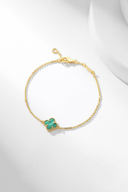 [Marins]CLOVER BRACELET MALACHITE 1 MOTIF