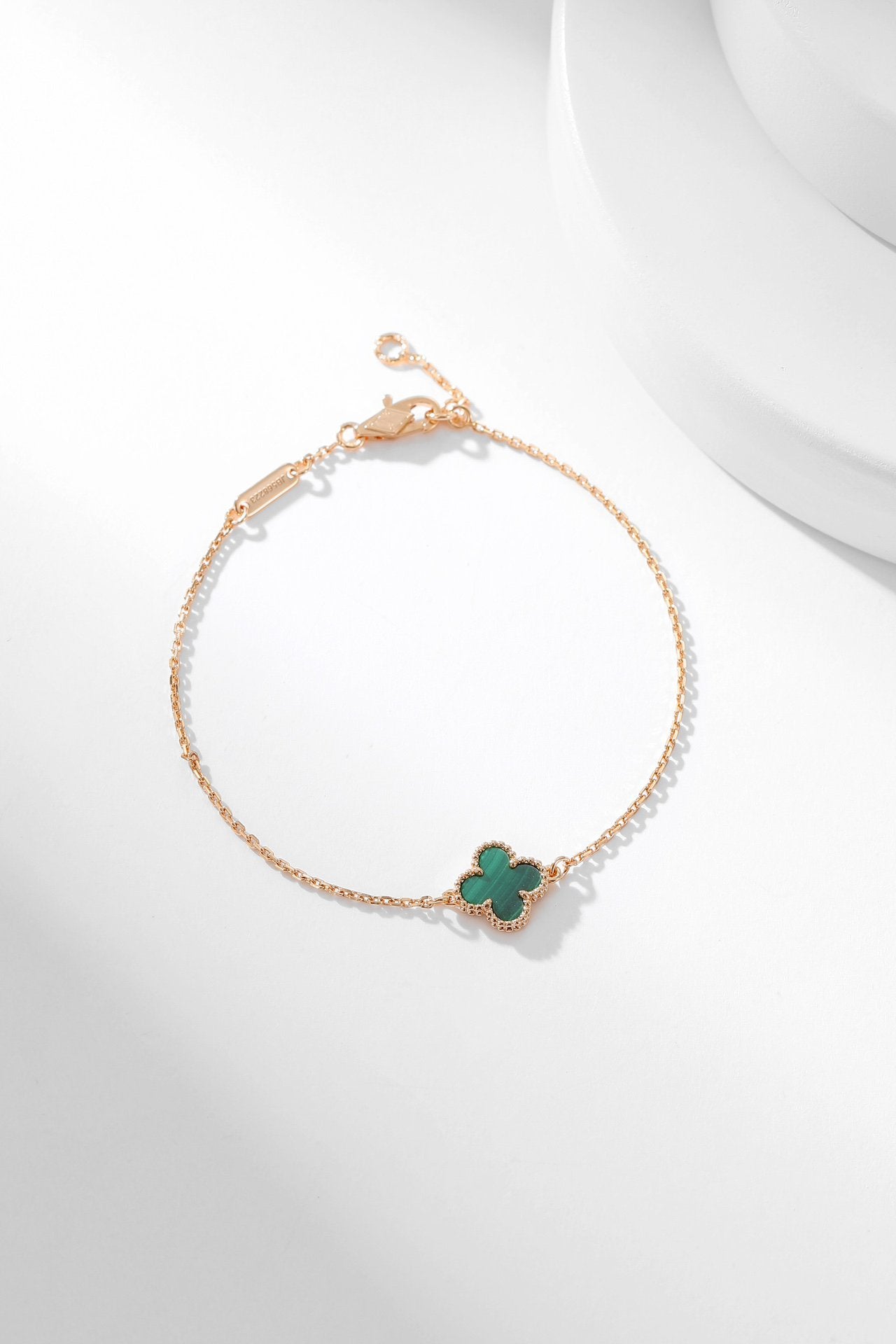 [Marins]CLOVER BRACELET MALACHITE 1 MOTIF
