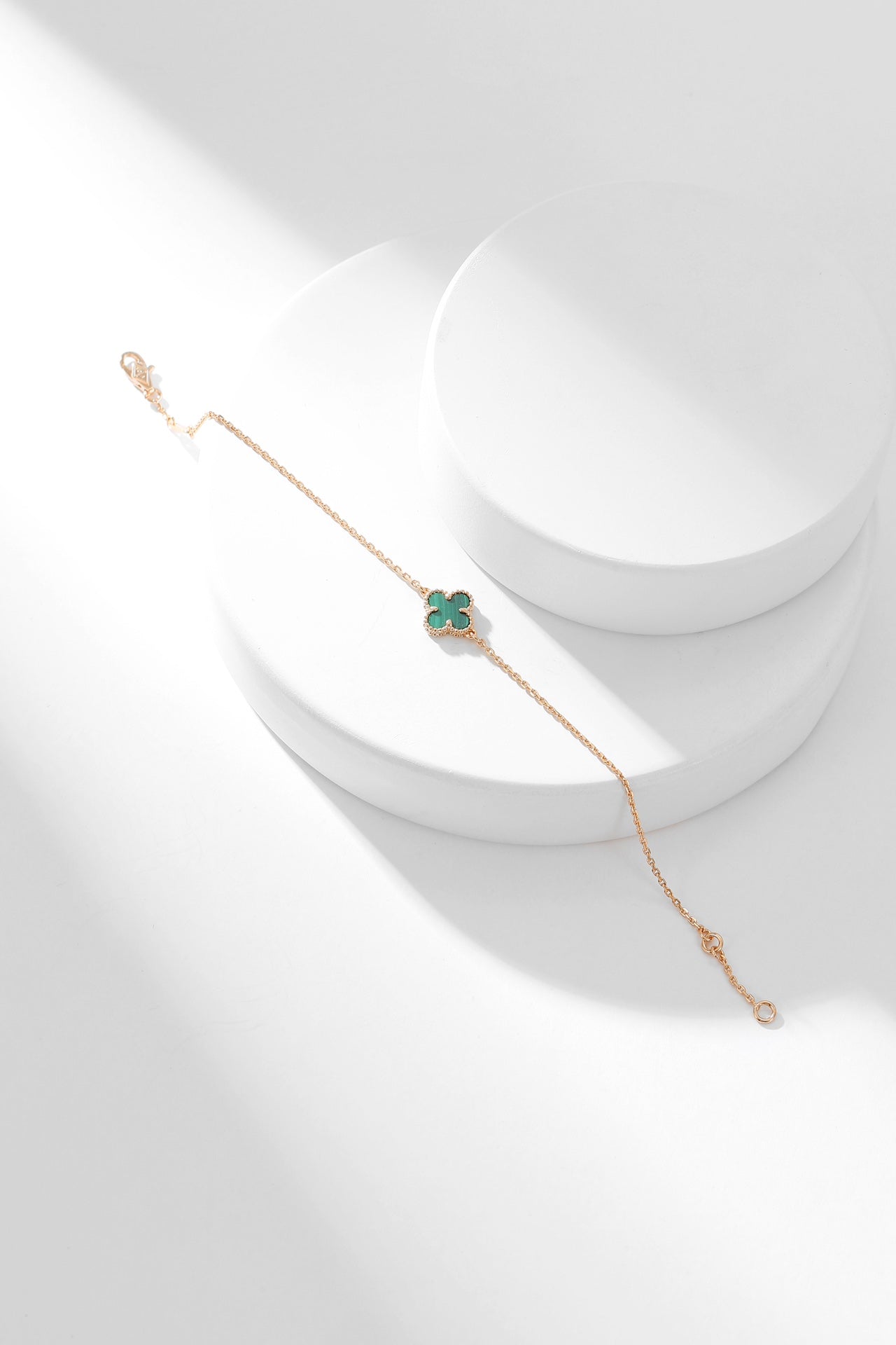 [Marins]CLOVER BRACELET MALACHITE 1 MOTIF