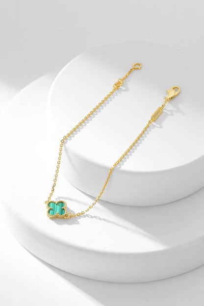 [Marins]CLOVER BRACELET MALACHITE 1 MOTIF