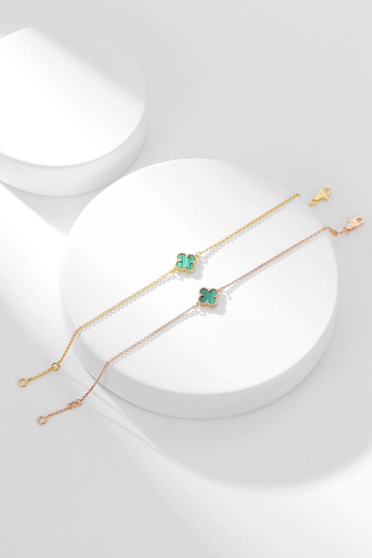 [Marins]CLOVER BRACELET MALACHITE 1 MOTIF