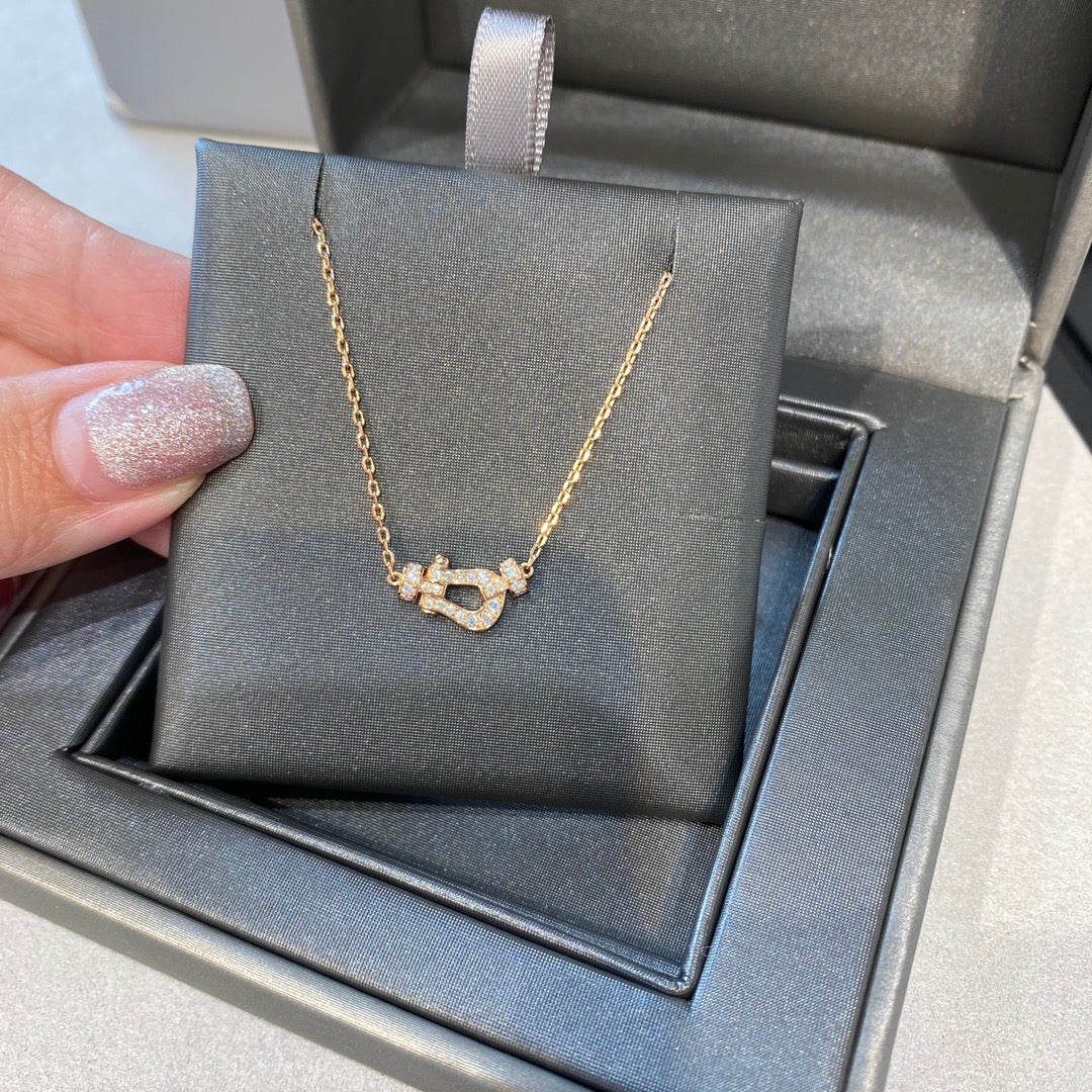 [Marin-Jewelry]FORCE 10 DIAMOND PINK GOLD NECKLACE MINI MODEL