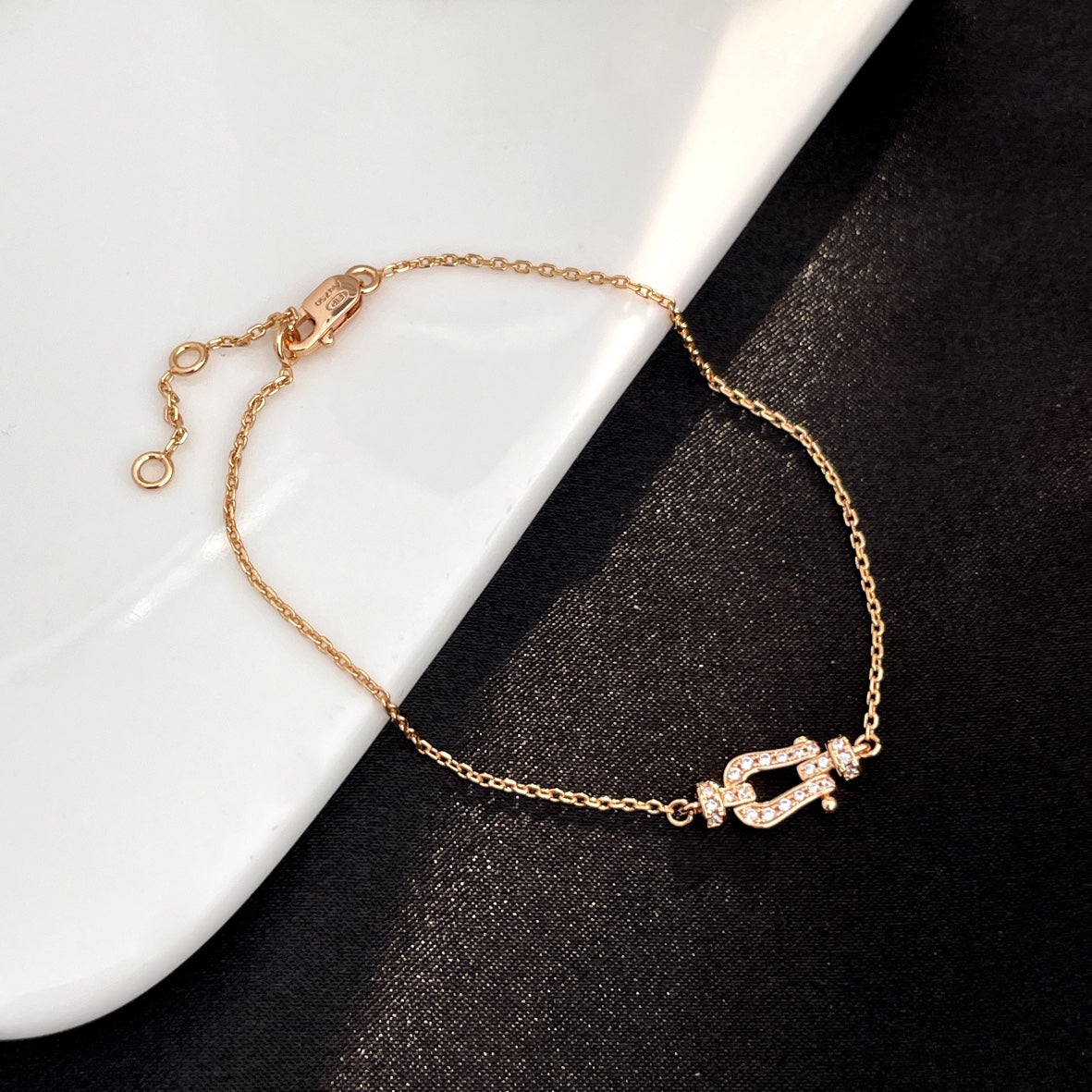 [Marin-Jewelry]FORCE 10 FULL DIAMOND BUCKLE CHAIN LINK MINI MODEL