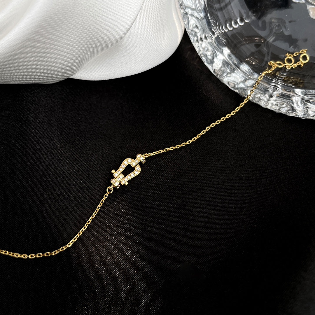 [Marin-Jewelry]FORCE 10 FULL DIAMOND BUCKLE CHAIN LINK MINI MODEL