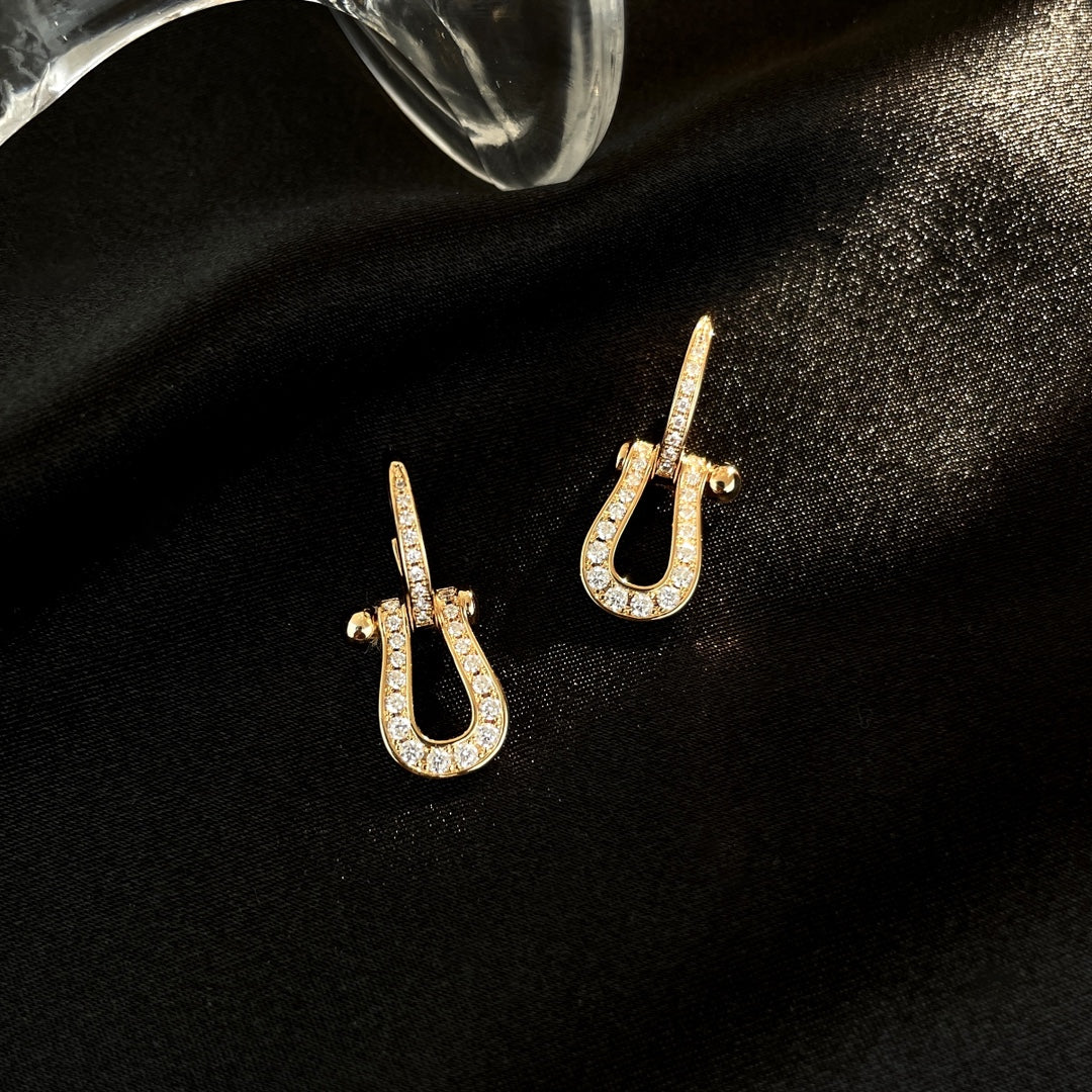 [Marins]FORCE 10 FULL DIAMOND DROP EARRINGS MEDIUM MODEL