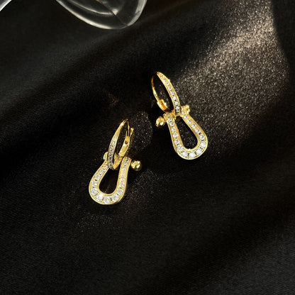 [Marins]FORCE 10 FULL DIAMOND DROP EARRINGS MEDIUM MODEL