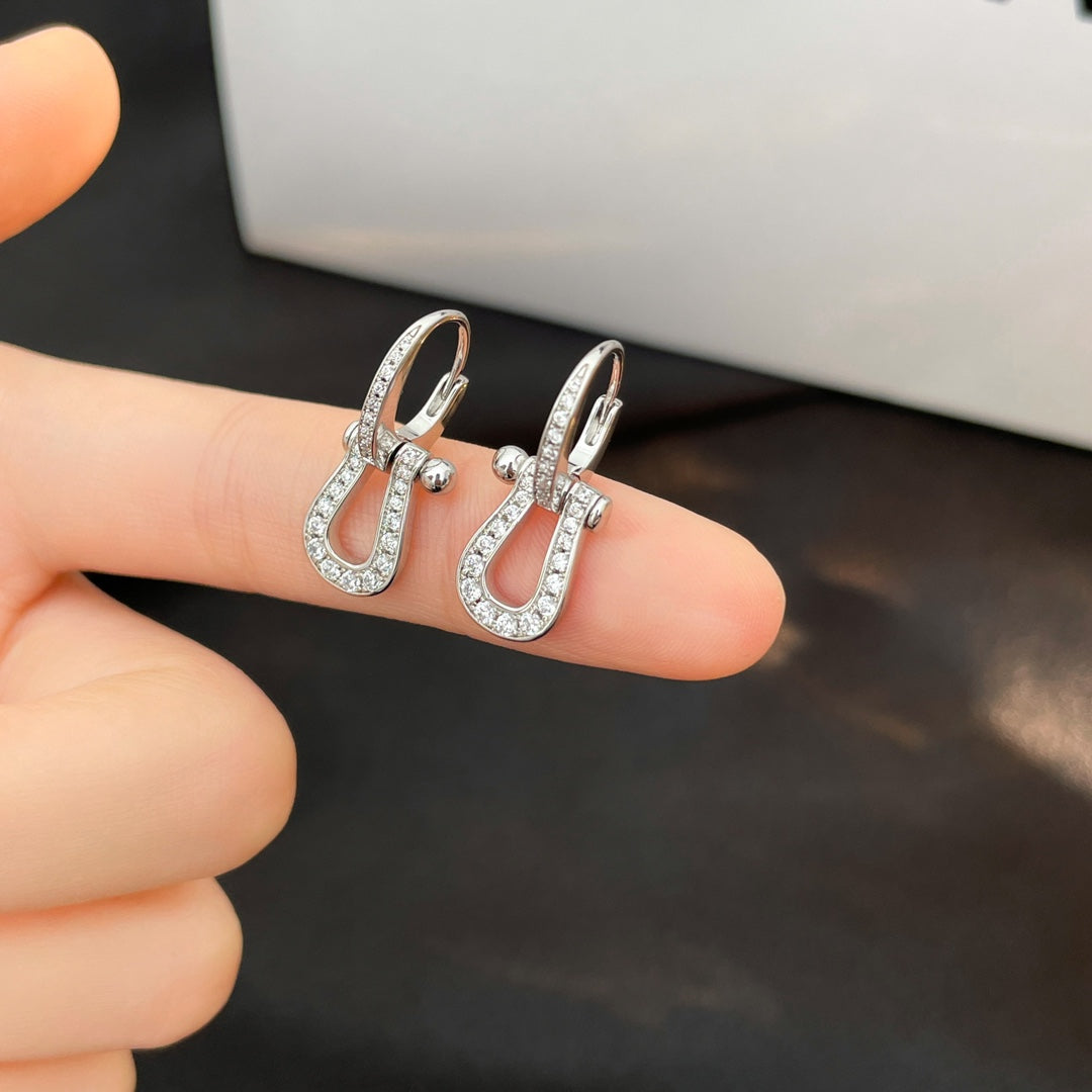 [Marins]FORCE 10 FULL DIAMOND DROP EARRINGS MEDIUM MODEL