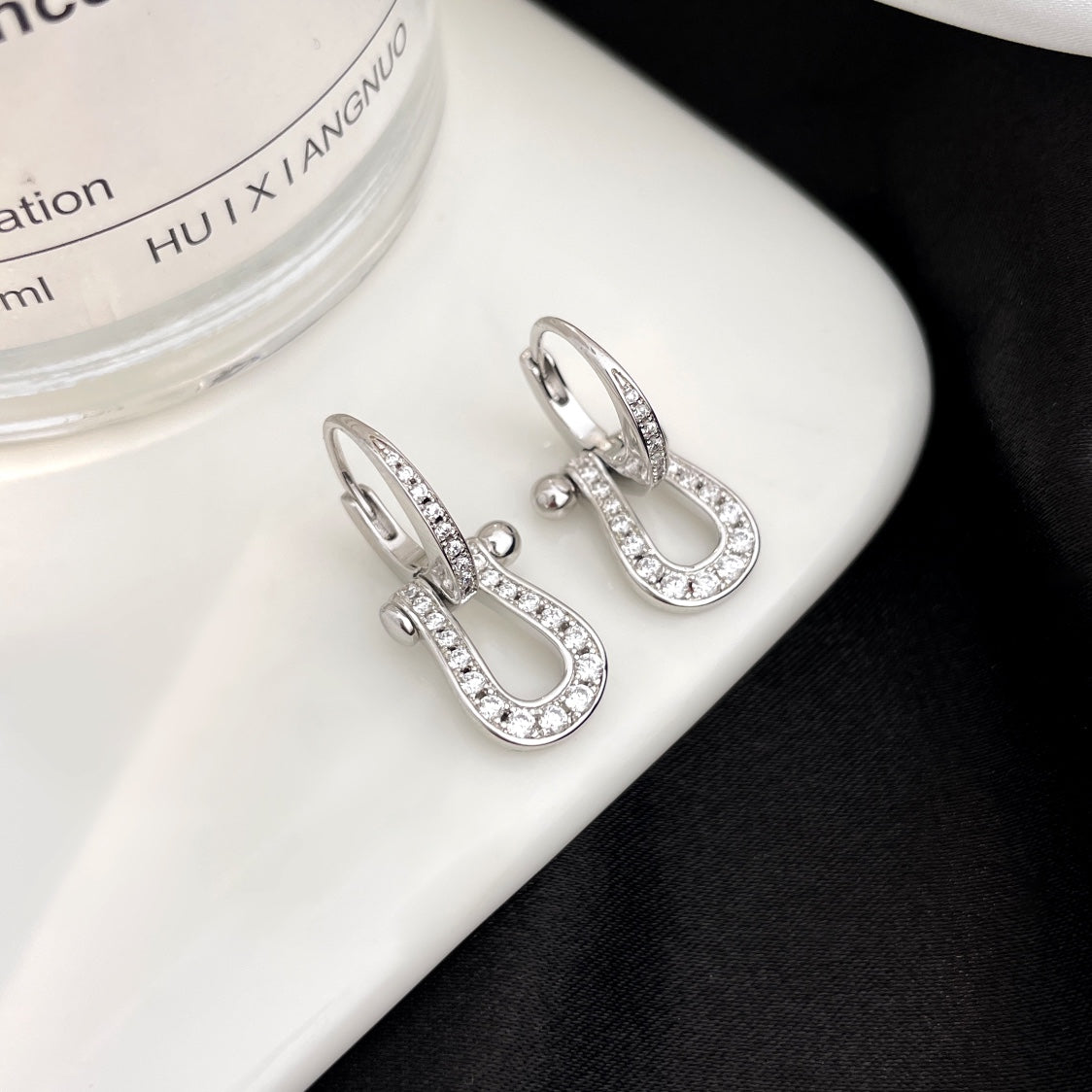 [Marins]FORCE 10 FULL DIAMOND DROP EARRINGS MEDIUM MODEL
