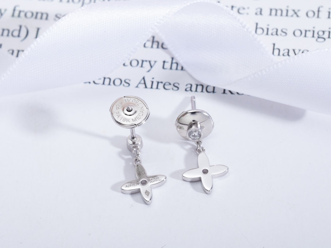 [Marins]VIDYLLE SILVER DIAMOND MINI DROP EARRINGS