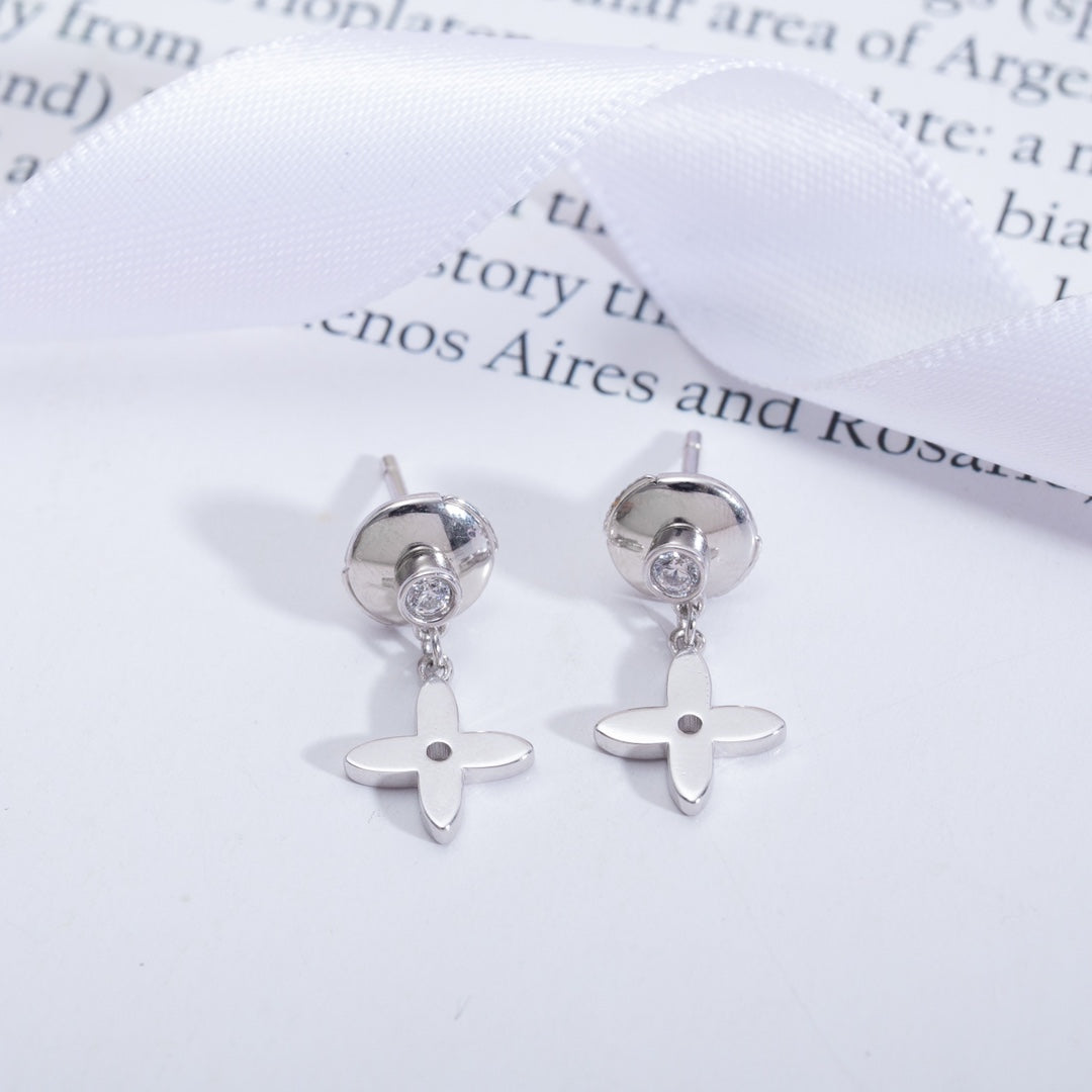 [Marins]VIDYLLE SILVER DIAMOND MINI DROP EARRINGS