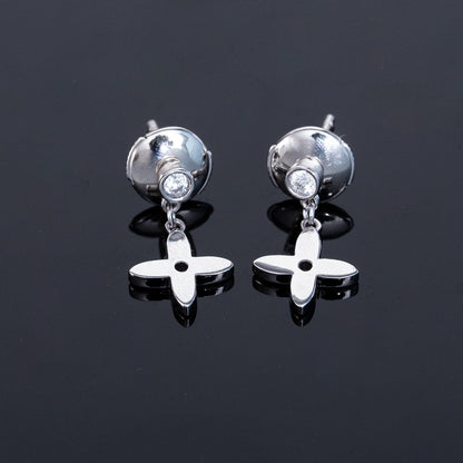 [Marins]VIDYLLE SILVER DIAMOND MINI DROP EARRINGS