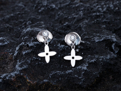 [Marins]VIDYLLE SILVER DIAMOND MINI DROP EARRINGS