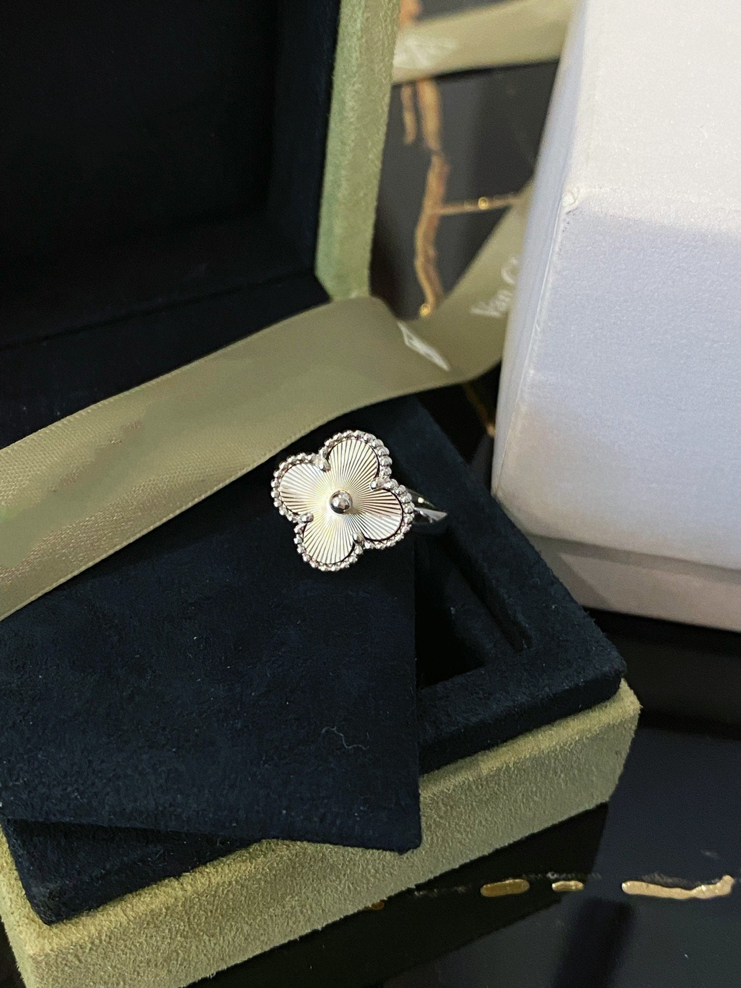 [Marins]CLOVER SILVER RING