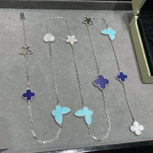 [Marins]LUCKY CLOVER SILVER 11モチーフネックレス