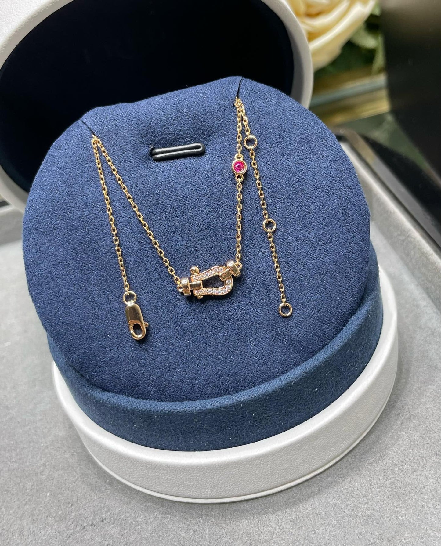 [Marins]FORCE 10 DIAMOND PINK GOLD NECKLACE