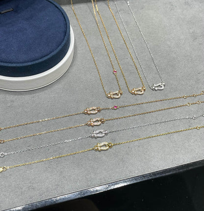 [Marins]FORCE 10 DIAMOND PINK GOLD NECKLACE