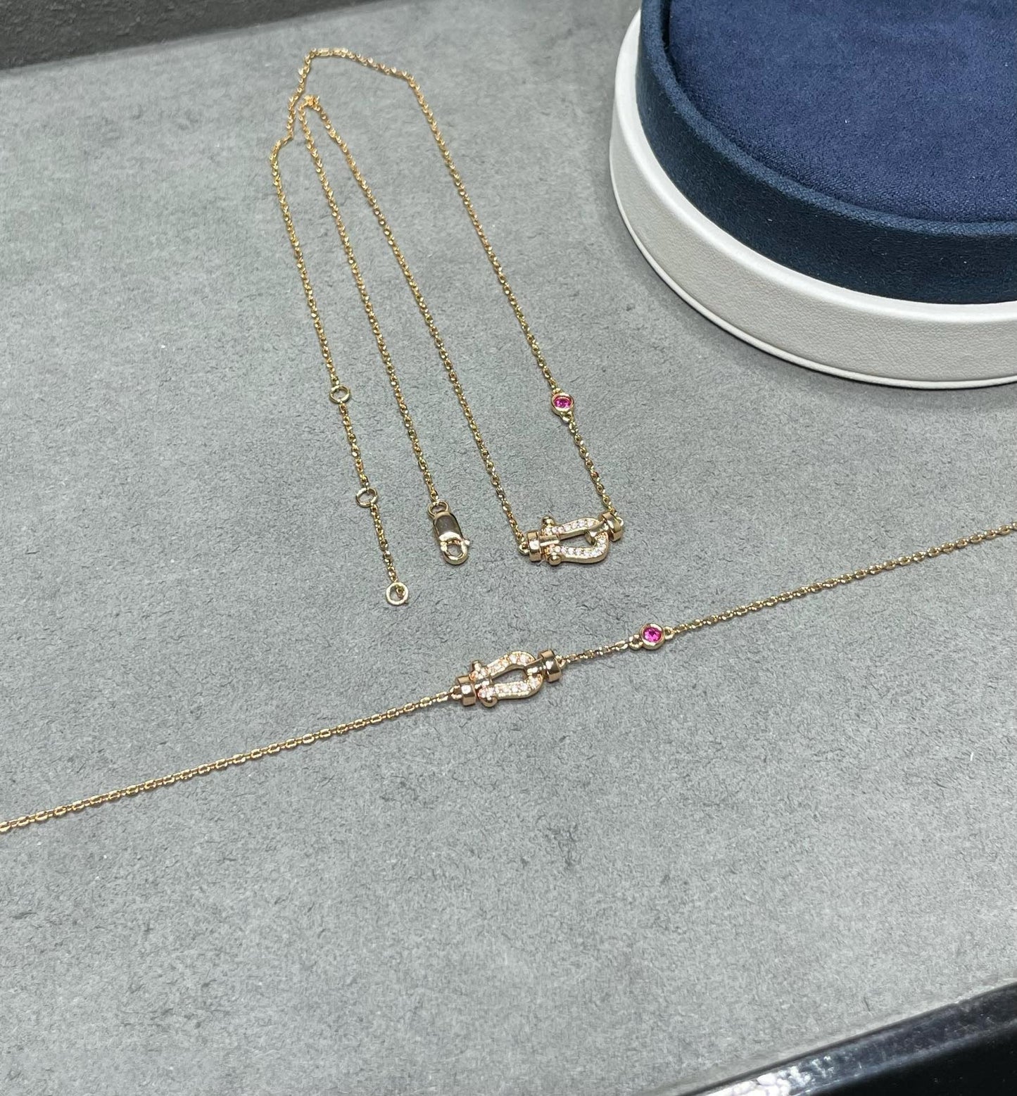 [Marins]FORCE 10 DIAMOND PINK GOLD NECKLACE