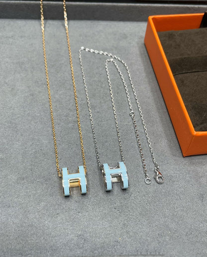[Marins]POP H SKY BLUE NECKLACE