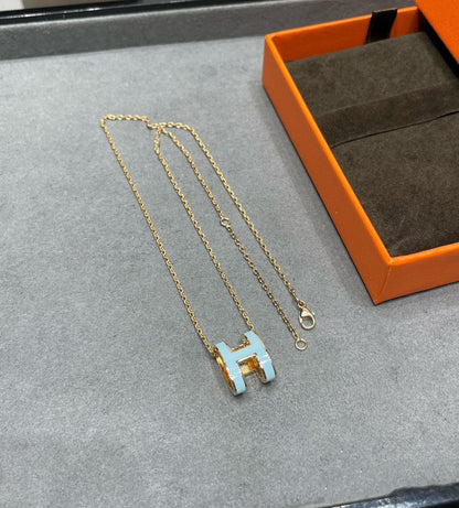 [Marins]POP H SKY BLUE NECKLACE